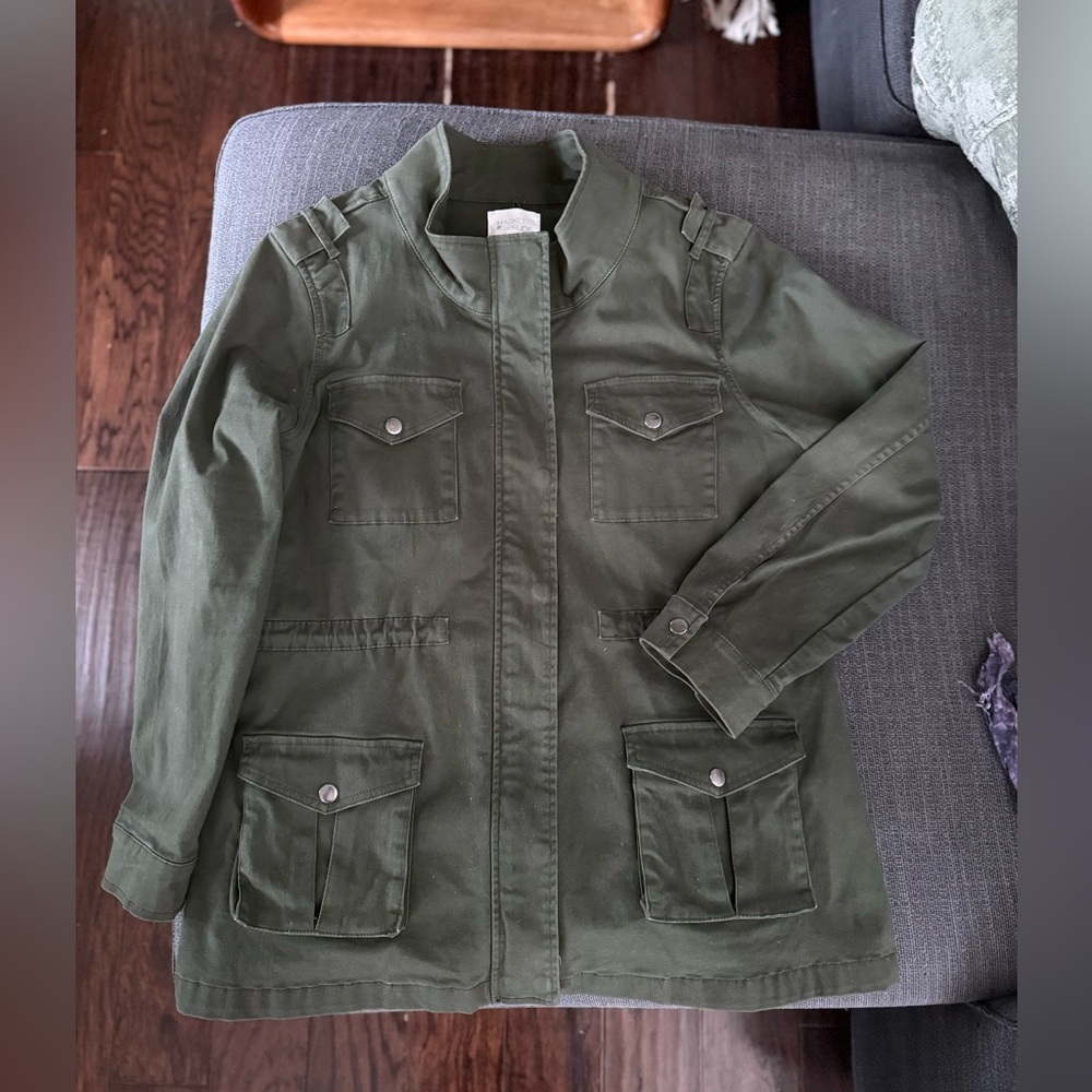 Market & Spruce Forest Green Utility Jacket